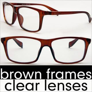 Artist Thick Frame EMO Clear Lens Glasses Etched Design