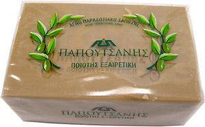 GREEK TRADITIONAL PURE GREEN OLIVE OIL SOAP PAPOUTSANIS 125gr