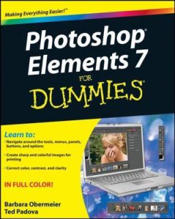 Photoshop Elements 7 For Dummies, Barbara Obermeier, Ted Padova, Good 