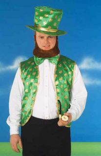 st patricks day leprechaun kit vest bowtie beard hat set costume
