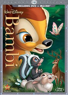 Bambi (Blu ray/DVD, 2011, 2 Disc Set, Diamond Edition) w/slipcover 