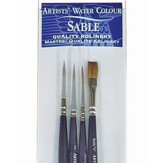   & Newton Artists Water Color Brush Set Of 4 Asst. Shapes/Size