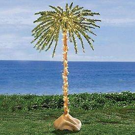   LIGHTED 6 FOOT 300 LIGHTS OUTDOOR ARTIFICIAL PALM TREE NEW TREES