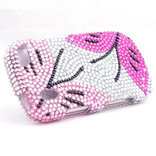 PINK BUTTERFLY BLING HARD CASE COVER FOR PANTECH HOTSHOT 8992