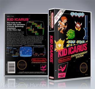 NO GAME) Custom Nintendo NES Case Kid Icarus (New Quality Collectors 