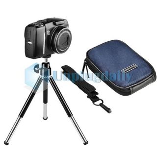 Camera Case+Black Mini Tripod For Sony Cybershot W570 T110 WX5 S2000 