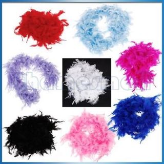  LONG FEATHER BOA FLUFFY CRAFT DECORATION PARTY COSTUME DRESS UP PROP
