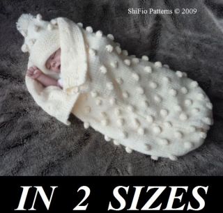 BABY COCOON KNITTING PATTERN #128 by ShiFios Patterns