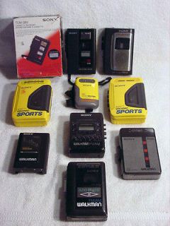 Large Sony Walkman Lot for parts or repair.TCM Recorders 3 Sports +++.