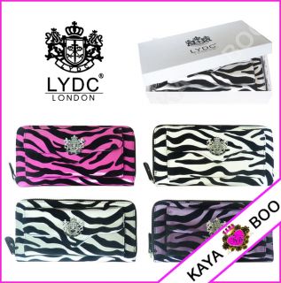 LYDC Womens *NEW* Designer Zebra Purse Bag Gift Boxed L054
