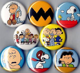 Peanuts Gang 8 pins buttons badges new 1 snoopy lucy