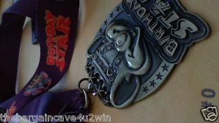 Chuck E Cheese Birthday Star Medal Lanyard necklace party