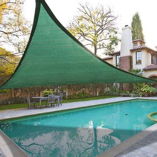   Lower Triangle Sun Shade Sail 11.5 Outdoor Canopy Patio Lawn Green
