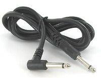 Guitar Instrument Cable, 1/4 TS, Right Angle, 6 ft.