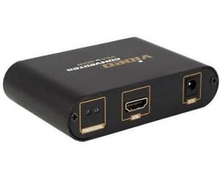   VGA Video 3.5mm Stereo Audio to HDTV HDMI Converter Adapter Box 1080P