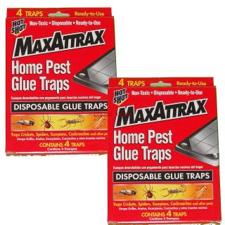   Boxes (8 Traps) Hot Shot MaxAttrax Disposable Mouse Pest Glue Traps