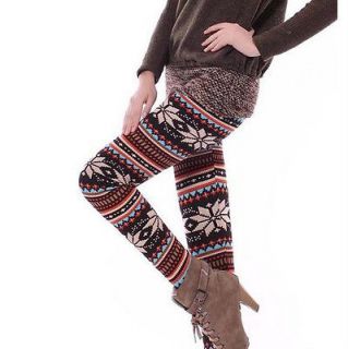 Multi patterns Knitted Colorful Lace Leggings Tights Pants Casual 