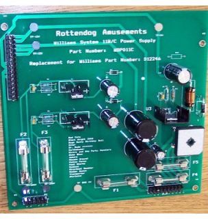 New Pinball Power Supply Board For Diner Earthshaker Taxi Whirlwind 