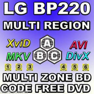   Multi Zone All Region Code Free DVD Blu Ray DVD Disc Player 100 240V