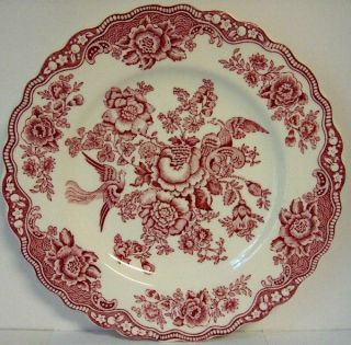 CROWN DUCAL BRISTOL PINK RED 9 3/4 Dinner Plate (s) 25% DISCOUNT