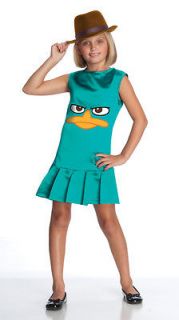 New Girls Phineas and Ferb Sassy Agent Perry Teen Costume Dress w/ Hat 