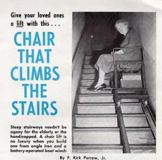 HANDICAP STAIR LIFT HOW 2 PLANS CHAIR CLIMBS THE STAIRS