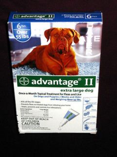 Newly listed ADVANTAGE II FLEAS AND LICE TREATMENT FOR DOGS OVER 55LBS 