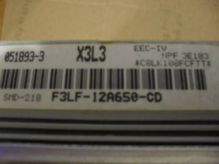 FORD ECU F3LF 12A650 CD LINCOLN 4.6 DOHC COBRA X3L3