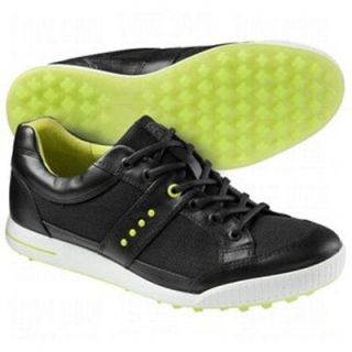 NEW MENS ECCO GOLF STREET LUXE GOLF SHOES   8 8.5   EUR 42   BLACK 