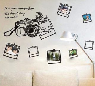 Camera Photo Frame Wall Stickers Decals Wallpaper Art Removable Home 
