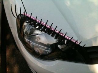   PAIR OF CURLY EYELASHES WITH CRYSTAL EYELINER FOR CARS FITS ALL MAKES