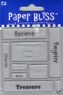 Paper Bliss Scrapbooking Acrylic Words Phrases Clear