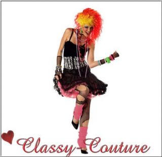 1980s Cyndi Lauper Disco Fancy Dress COSTUME   Sz S XL