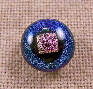   Fused GLASS TIE TACK Flair Emerald Green Pink Dot .5 12mm Formal Wear