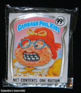   Kids Button Awesome Ghastly Ashley Vintage NEW Pin 1986 Topps Card