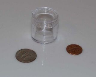   50, 100pc 1/2 oz Empty PLASTIC JARS Clear CONTAINERS w Lid, Cosmetic