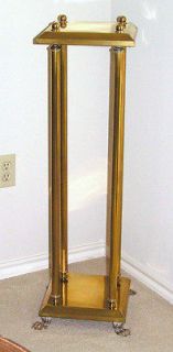 PLANT STAND Brass Metal Telephone Table Claw Feet 36”