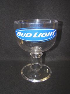 Budweiser Bud Light Wine Beer Glass Cup ~ rare unique plastic