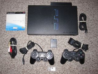Playstation PS2 Console (SCPH 39001) with Controllers, Network Adapter 