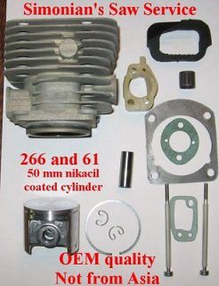 Husqvarna cylinder kit 266 61 chainsaw piston gasket 1 year warranty 