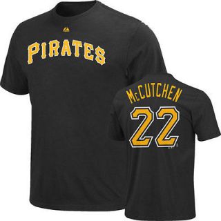   Youth Black Majestic Name and Number Pittsburgh Pirates T Shirt