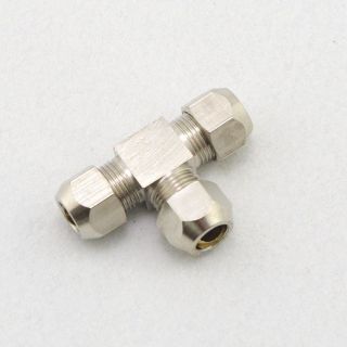   Plated Brass 8mm Swagelok Union 3Ways Tee Connectors Pipe Fittings