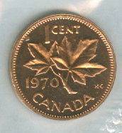 1970 PL Proof Like Penny 1 One Cent 70 Canada/Canadian BU Coin UNC C1