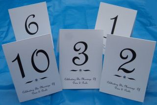 Double Sided Personalised Stand Alone Table Numbers & Clear Crystal 