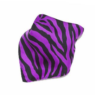 Purple Zebra Design Hankerchief Pocket Square Hanky