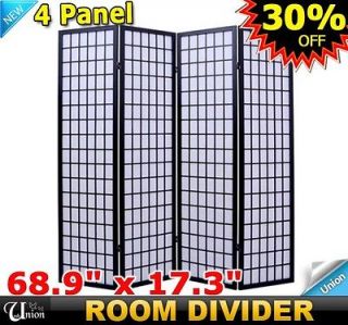 New 4 Folding Panel Room Divider Oriental Furniture Partition Screen 