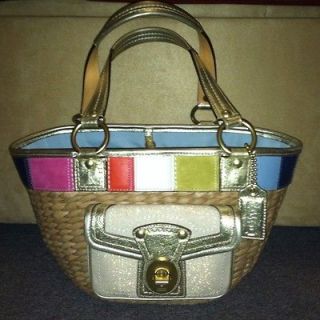 coach legacy stripe tote in Handbags & Purses