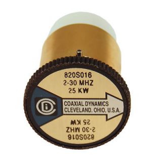 Coaxial Dynamics 820S016 Plug in Element 25KW 2 30 MHz