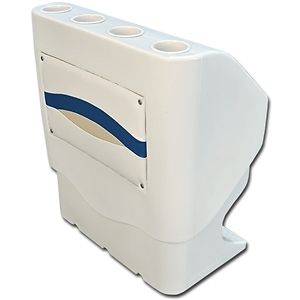 DeckMate Pontoon Boat Captians Stand Helm Consoles Ivory/Blue/Tan