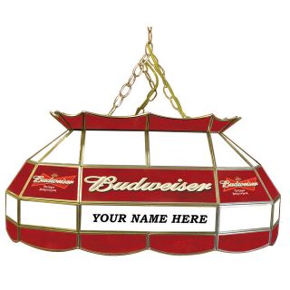 Customized Budweiser 28in Stained Glass Pool TableLight